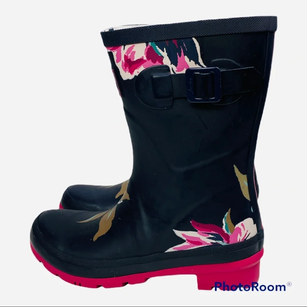 NWT JOULES "flowers" mid-calf boots - Picture 5 of 5